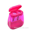 2 Holes Pencil Sharpener Plastic Hand Held School